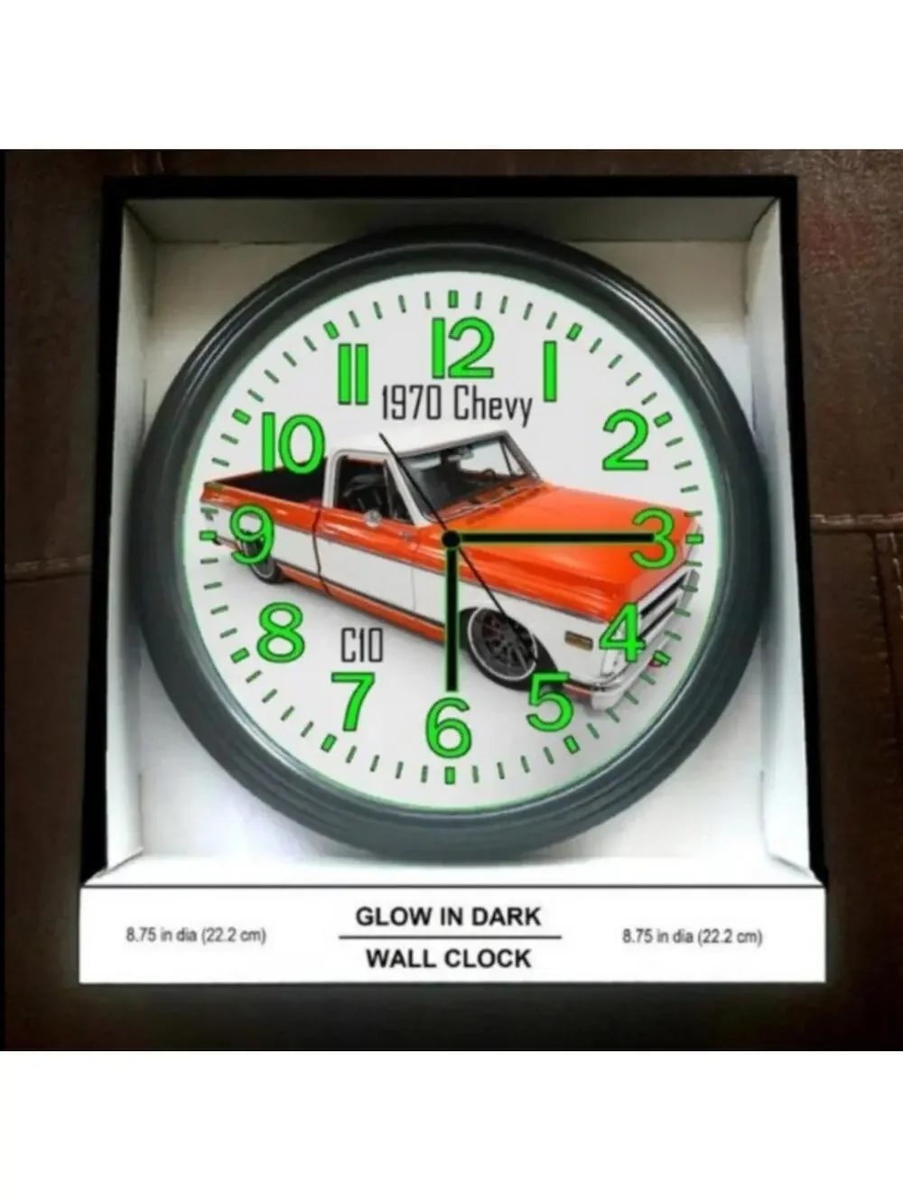 Glow in the Dark Wall Clock 1970 c10 bagged Chevy Truck NEW!